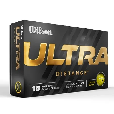Abbildung von Wilson Staff Golfbälle, Ultra Distance, Zweiteiliger Golfball, 15 Bälle, Gelb