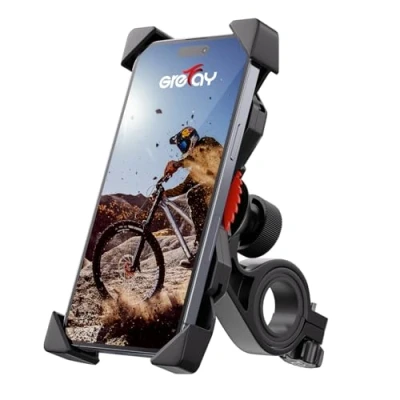 Abbildung von Grefay Fahrrad Handyhalterung Universal Motorrad Handy Halterung für 3,5 6,5 Zoll Smartphone mit 360 Drehbar