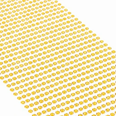 Abbildung von Movoja Gelbe Strasssteine runde Glitzersteine 1200 Stück 3 mm selbstklebend zum Verzieren und Basteln Schmucksteine aufkleben Steinchen Dekosteine Bastelsteine Gelb Gold