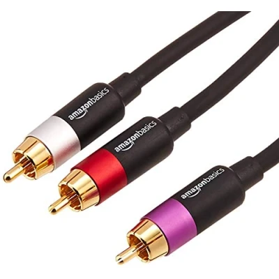 Abbildung von Amazon Basics PBH 20214, RCA Audiokabel, 1 x Stecker auf 2 Stecker, 2.4 m
