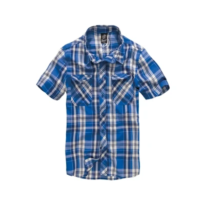 Abbildung von Brandit ROADSTAR Shirt Kurzarm Freizeit Hemd KARIERT Herren HOLZFÄLLERHEMD KARO, Größe:3XL, Farbe:Blau Weiß