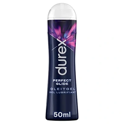 Abbildung von Durex Perfect Glide Gleitgel Silikonbasiertes Gleitmittel für besonders lange Gleitfähigkeit Kondom geeignet mit seidig weiche Textur 50 ml (1 x ml)