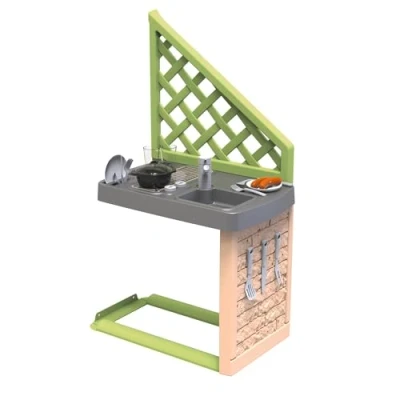 Abbildung von Smoby Life Sommerküche Zubehör Outdoor Spielküche für Kinder mit Grill, Spüle und Passend Neo Jura Lodge &amp; weitere Häuser UV beständig aus recyceltem Kunststoff, Ab 2 Jahren