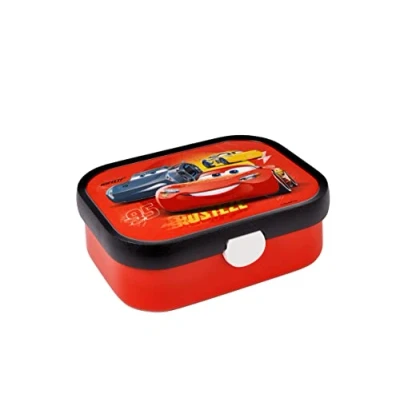 Abbildung von Mepal Lunchbox Campus Bento für Kinder Brotdose mit Fach &amp; Gabel Meal Prep Box Clip Verschluss BPA frei Spülmaschinenfest 750 ml Cars