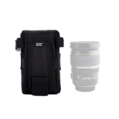 Abbildung von JJC Objektivtasche Objektivbeutel Schutzhülle für Canon EF 16 35mm f2.8L II EF28 200 f3.5 5.6 f2 S 17 55mm f2.8 Nikon AF 50mm f1.8G Fuji XF56mm f1.2, Innenmaße 3.1&quot; x 5.3&quot;