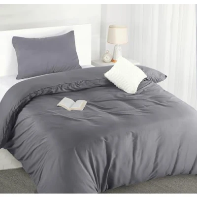 Abbildung von Utopia Bedding Bettwäsche 135x200 Set Mikrofaser Bettbezug cm + 1 Kissenbezug 50x75 Grau