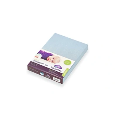 Abbildung von Träumeland Spannbetttuch Jersey, hellblau, 60 x 120 + 70 140 cm