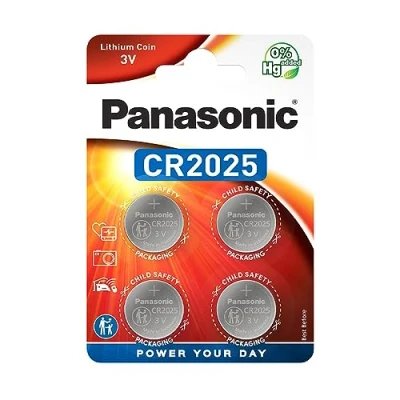 Abbildung von Panasonic CR2025 Lithium Knopfzelle, 3V, 4er Pack
