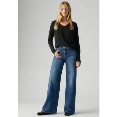 Abbildung von Levi&#039;s 318 Shaping WIDE LEG Flared Jeans, Damen, Größe: 29x30, Tall glass of water