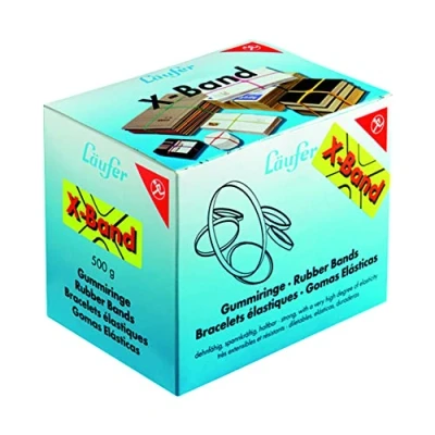 Abbildung von Läufer 59081 Rondella x Band, elastische Kreuzbänder, Gummibänder 130 11mm, Durchmesser 85 mm, 500g Schachtel, Gummiband bunt sortiert