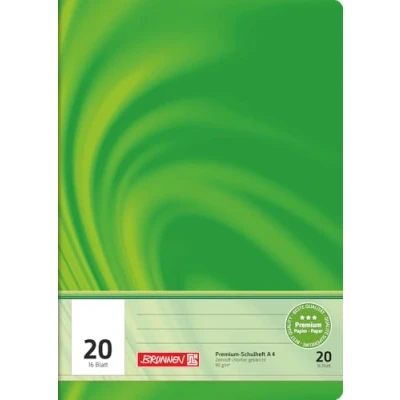 Abbildung von BRUNNEN Schulheft Premium Vivendi A4, Lineatur 20, 16 Blatt, grün