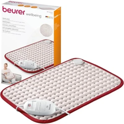 Abbildung von Beurer Heizkissen Comfort mit kuscheligem Fleece, atmungsaktiv, anschmiegsam &amp; hautsympahtisch, Made in Europe, Abschaltautomatik, 3 Temperaturstufen, maschinenwaschbar, 44x33 cm