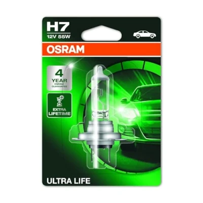 Abbildung von OSRAM H7 Glühlampe Fernscheinwerfer 55W 3200K Fernlicht Halogen Birne 64210ULT 01B