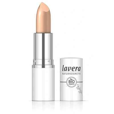 Abbildung von lavera Cream Glow Lipstick Peachy Nude 04 Intensive Farbe Glänzendes Finish Bis zu 6 Stunden Halt vegan Naturkosmetik (1x 18 g)