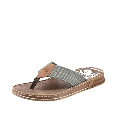 Abbildung von Rieker Zehentrenner Olive almond moor, Herren, Größe: 43, moor Schuhe