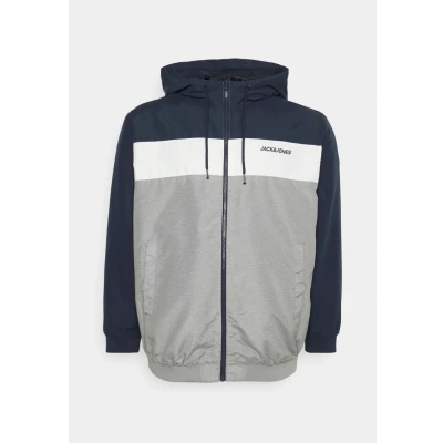 Abbildung von Jack &amp; Jones Jjerush HOOD Windbreaker, Herren, Größe: 2XL, Navy blazer/white/light grey melange