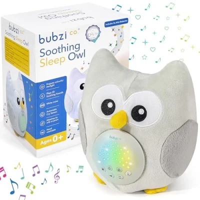 Abbildung von Spieluhr Baby Schrei aktivierter Sensor Weisses Rauschen Spielzeug Einschlafhilfe Babys Eule Sound Machine Kleinkind Schlafhilfe Nachtlicht Geschenk Kinderwagen