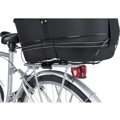 Abbildung von TRIXIE Fahrradkorb Long für Hunde bis 8 kg 29 x 49 60 cm langer Hundefahrradkorb den Gepäckträger mit stabilem Metallrahmen, weicher Polsterung und Netzabdeckung, 13110