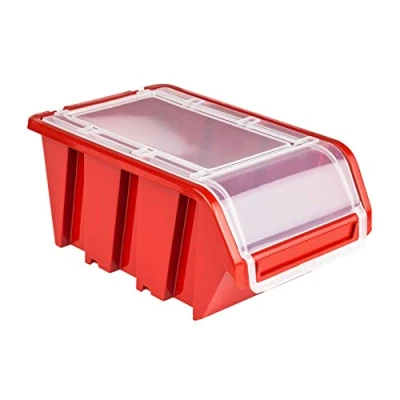 Abbildung von botle 10 x Stapelbox mit Deckel Werkstatt Stapelkiste Sortierbox Box 120x200x90 Rot stapelkisten kunststoff lagerboxen stapelbar
