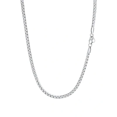 Abbildung von PROSTEEL Erbskette 61cm/24 Herren Halskette Edelstahl 4mm breit massiv platte Venezianierkette Gliederkette silber Biker Punk Rock Schmuck für Männer Jungen