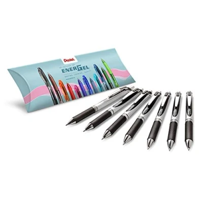Abbildung von Pentel EnerGel XM BL77 Gelschreiber mit Druckmechanik + Druckbleistift, blau (6 Stück DBS)