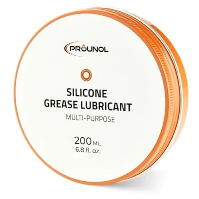Abbildung von PROUNOL 100% Silikonfett, nichtleitende Allzweckpaste, wasserfestes HT Gummifett (200 ml) Kunststoffpflege &amp; Gummipflege