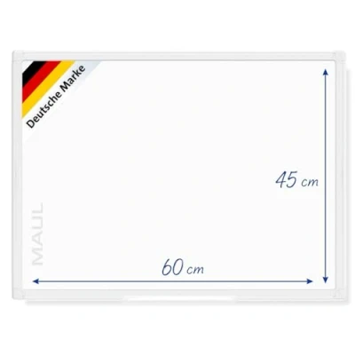 Abbildung von MAUL Whiteboard MAULprimo 45 x 60 cm Magnettafel inkl. Ablageschale für Marker Magnethaftend, beschriftbar und trocken abwischbar Montage in Quer Hochformat Weiß