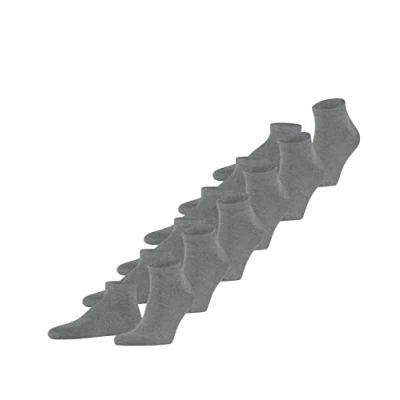 Abbildung von FALKE Herren Sneakersocken Happy 6 Pack M SN Baumwolle kurz einfarbig Paar, Grau (Light Grey Melange 3390), 39 42