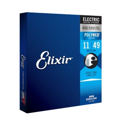Abbildung von Elixir® Saiten E Gitarrensaiten mit POLYWEB® Beschichtung, Medium (.011 .049)