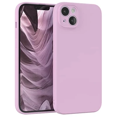Abbildung von EAZY Case Silikonhülle für iPhone 14 Plus Hülle Silikon Violett weich stoßfeste Handyhülle Schutzhülle mit Kameraschutz Dünn Premium Schutz Cover TPU Phone Bumper in Flieder