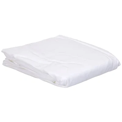 Abbildung von Amazon Basics Spannbettlaken, 150 x 200 30 cm, Mikrofaser, Spannbetttuch Matratzenhöhe bis Weiß