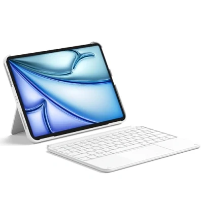 Abbildung von Inateck Hülle mit Tastatur, Ultraleichte Tastatur für iPad 10 Generation, Air 6 11 Zoll 2024, 5/4 10.9 Zoll, Pro 4/3/2/1 Gen, Abnehmbar, Touchpad, QWERTZ, KB04122
