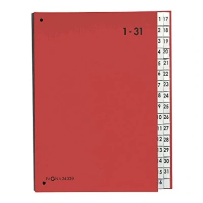 Abbildung von Pagna Pultordner Color (Pultmappe, 32 Fächer, 1 31) rot