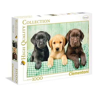 Abbildung von Clementoni 39279 Drei Labrador Babies Puzzle 1000 Teile, buntes Legespiel für die ganze Familie, Erwachsenenpuzzle ab 14 Jahren