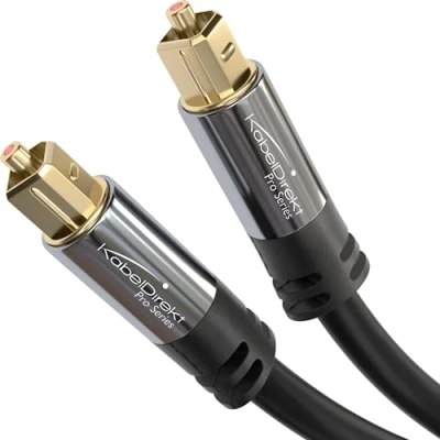 Abbildung von KabelDirekt 2x TOSLINK Kabel, optisches Audiokabel 2 m Glasfaserkabel für Soundbar (TOSLINK auf TOSLINK, digitales S/PDIF Stereoanlage/Verstärker, Heimkino, Xbox One/PS4)