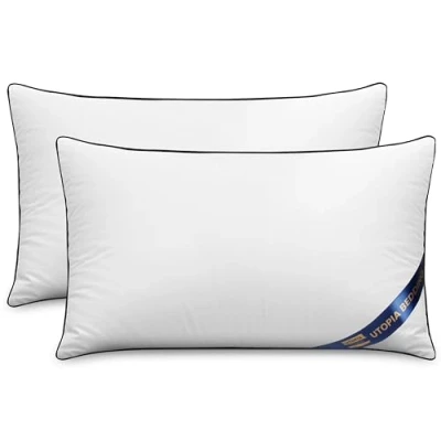 Abbildung von Utopia Bedding 2er Set Kissen 30x50 cm, Kissenfüllung für Bett und als Dekokissen, Sofakissen, Zierkissen Couch (Weiß)