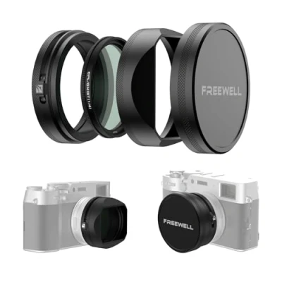 Abbildung von Freewell CPL/GMIST (1/4) Filter Kit mit Gegenlichtblende für Fuji X100 Serie (X100, X100S, X100F, X100T, X100V, X100VI) (Schwarz)