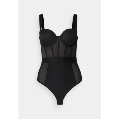 Abbildung von DKNY Intimates Sheers Cupped Strapless Bodysuit Body, Damen, Größe: 70B, Black