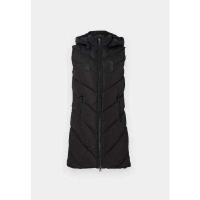 Abbildung von JACQUELINE de YONG JDY Damen 3/4 lange Steppweste mit Kapuze JDYSkylar Padded Hood Waistcoat 15220630 Black S