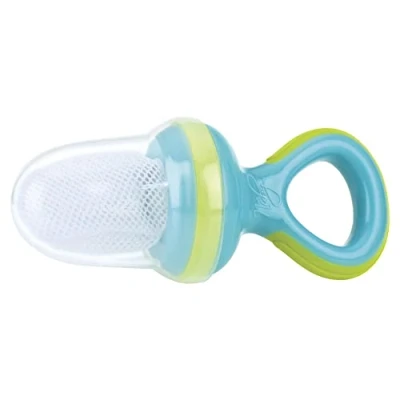 Abbildung von Nuby ID5397AQUA Fruchtsauger Nibbler mit Schutzkappe, Blau