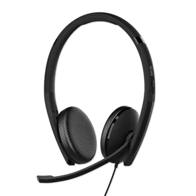 Abbildung von EPOS C10 USB Headset mit Mikrofon, kabelgebundene Kopfhörer einfacher und flexibler C Verbindung BrainAdapt Technologie.