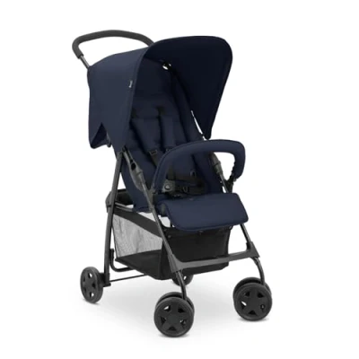 Abbildung von hauck Buggy Sport, Dark Blue Federleichter Reisebuggy 5,9 kg mit Liegefunktion für Kinder ab Geburt bis 15 Klein Zusammenklappbar, Großer Einkaufskorb 3