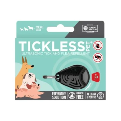 Abbildung von Tickless Pet Ultraschallgerät gegen Zecken und Flöhe für Haustiere Schwarz