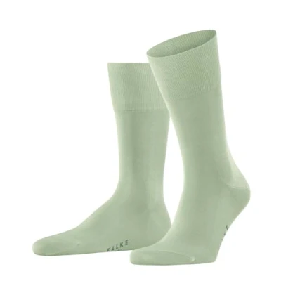 Abbildung von FALKE Herren Socken Tiago M So nachhaltige Fil D&#039;Ecosse Baumwolle einfarbig 1 Paar, Grün Pale Olive 7710, 39 40