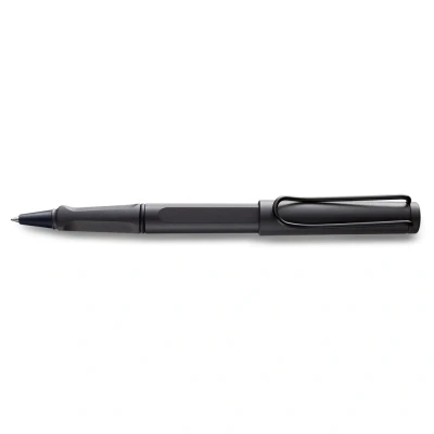 Abbildung von Lamy safari black Tintenroller zeitlos klassicher Stift mit ergonomischem Griff &amp; Strichbreite M Gehäuse aus robustem ASA Kunststoff Tintenrollermine 63 in schwarz