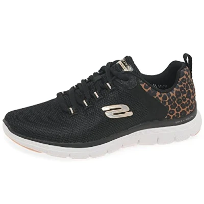 Abbildung von Skechers Flex Appeal 4.0, Damen Sneakers, Schwarz, 41 EU