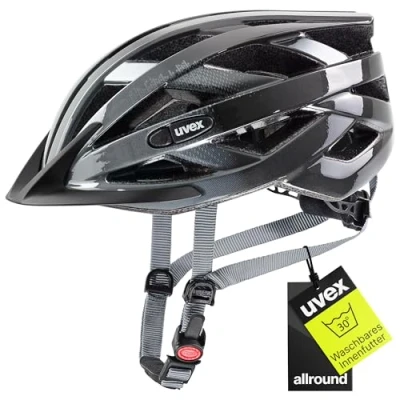 Abbildung von uvex air Wing Leichter Allround Helm für Damen und Herren individuelle Größenanpassung erweiterbar mit LED Licht Schwarz grau 56 60 cm