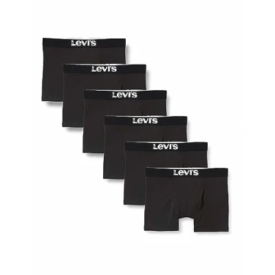 Abbildung von Levi&#039;s Herren Men&#039;s Solid Basic Boxers (6 pack) Boxer Shorts, Schwarz, XL