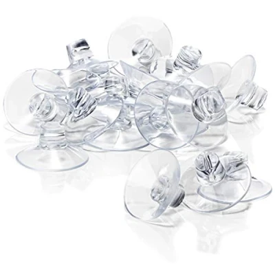 Abbildung von com four® 20x Saugnapf mit Kabel Schlitz für Lichterkette und Fenster Dekoration Starke Noppen zur Fensterbefestigung Weihnachten, Ostern, Herbst, Silvester Saugnapfhalter Ø 45 mm
