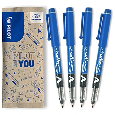 Abbildung von PILOT V Sign Pen, Faserschreiber, (Blau), 1 Stück (4er Pack)